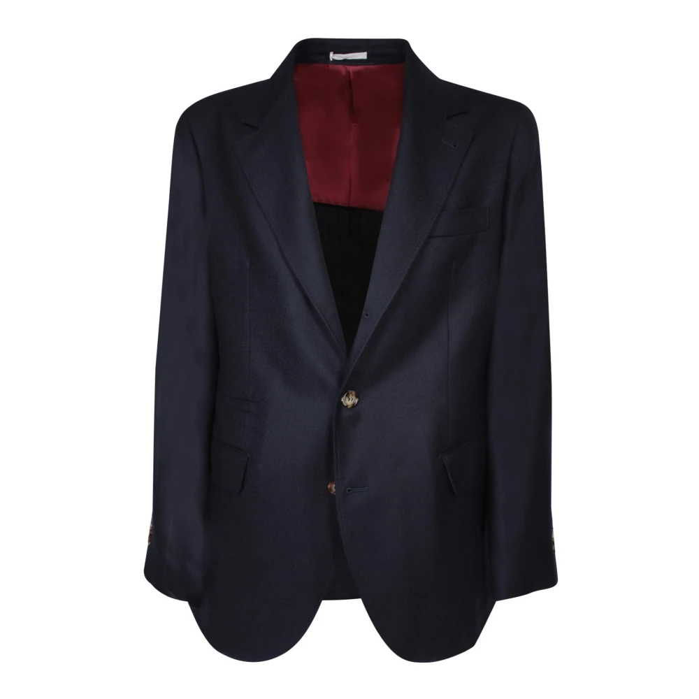 BRUNELLO CUCINELLI Luxe Blauwe Cashmere Blazer Blue Heren