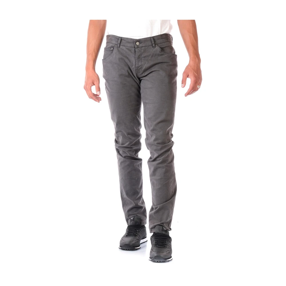 Daniele Alessandrini Men's Gray Slim Fit Jeans, W32, Classic Denim Jeans For Everyday Wear