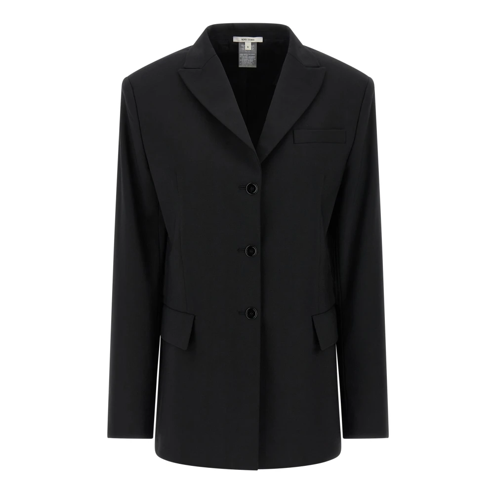 Nensi Dojaka Black Blazers, Female, M, Belt Blazer