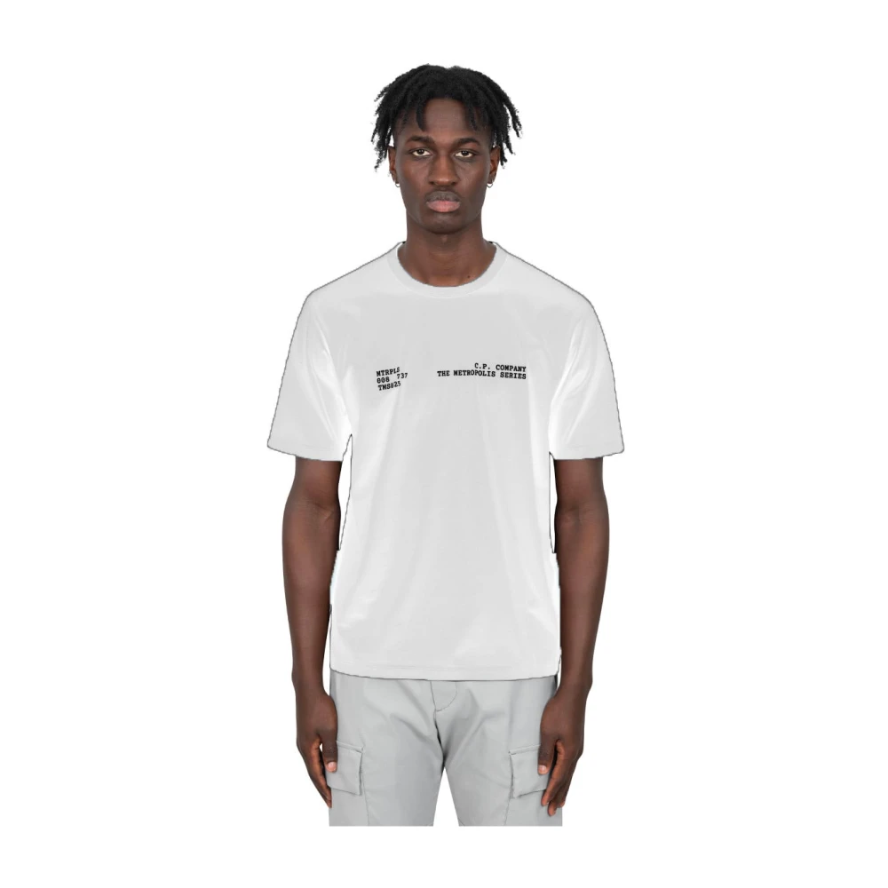 C.P. Company Witte Katoenen Regular Fit T-shirt White Heren