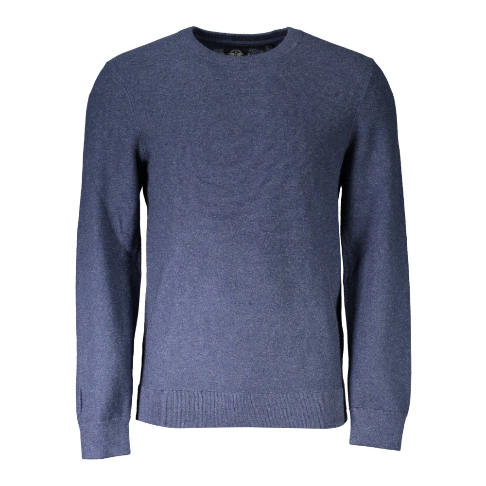 Dockers Blauwe Heren Trui Ronde Hals Logo Blue Heren