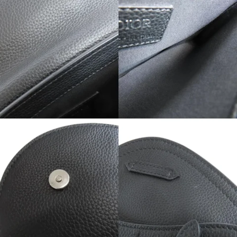 Dior Vintage Pre-owned Leather shoulder-bags Black Dames