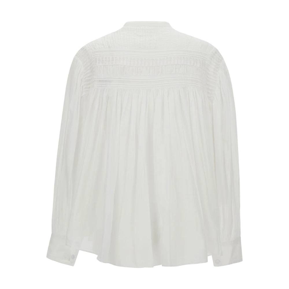 Isabel Marant Étoile Witte Overhemd met Borduursels en Knoopsluiting White Dames