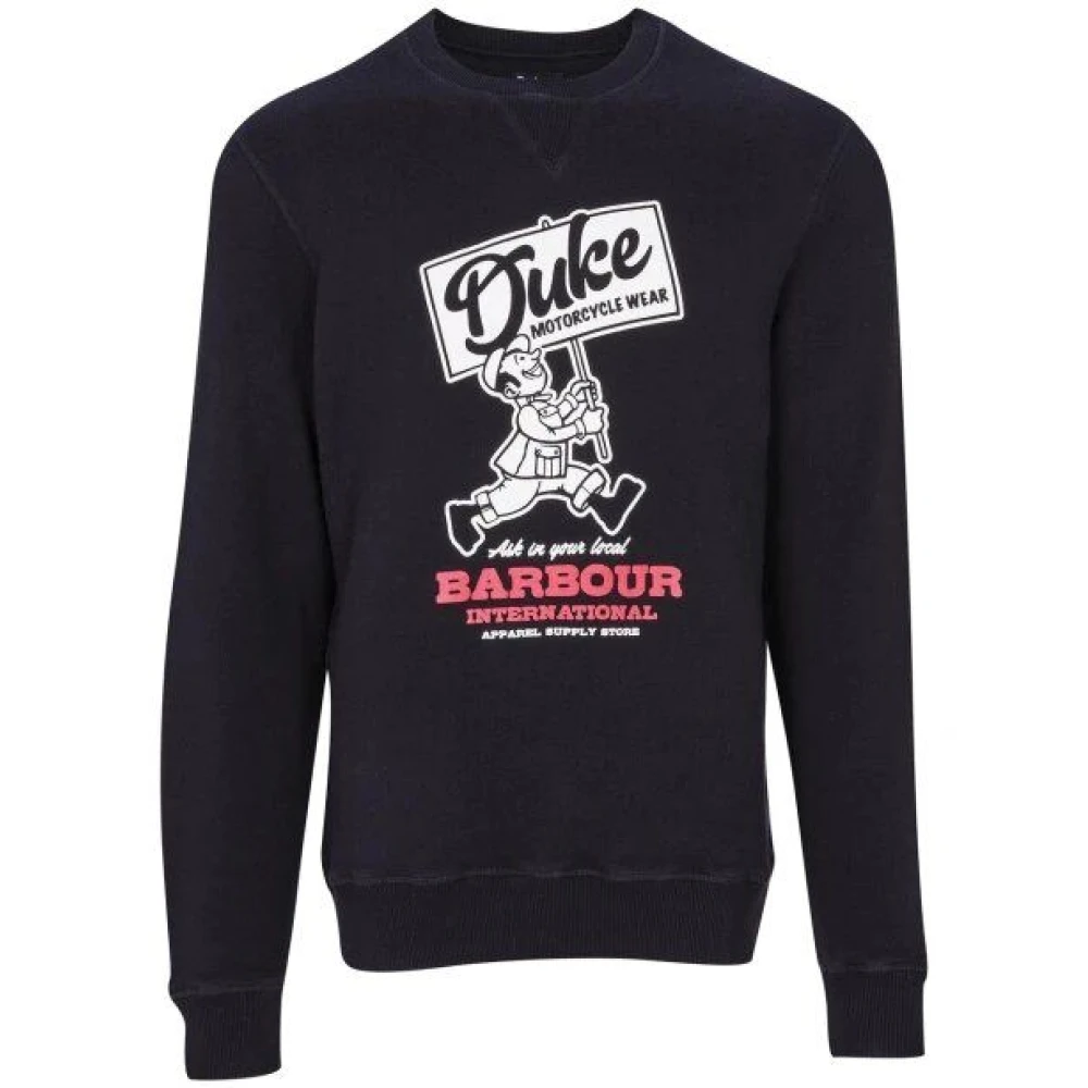 Barbour Famous Duke Sweatshirt Black, Herr