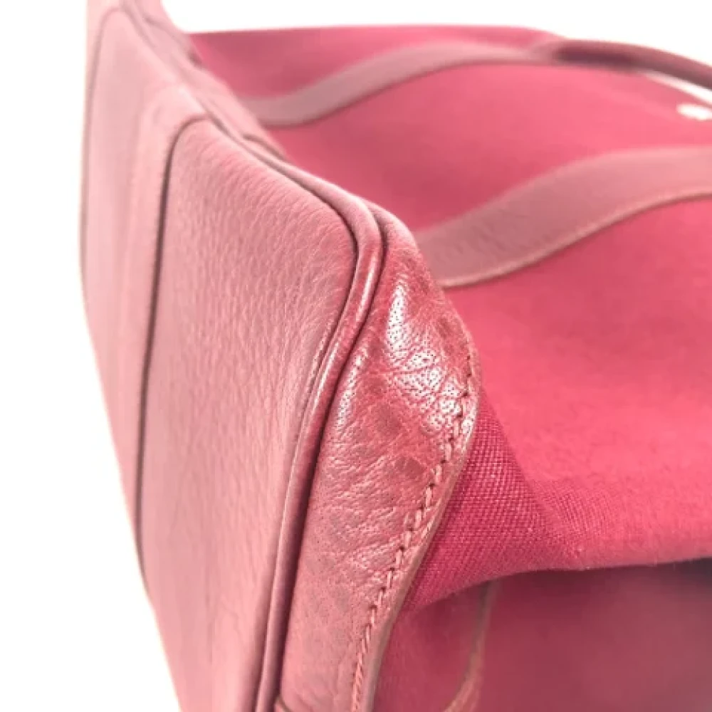 Hermès Vintage Pre-owned Fabric shoulder-bags Red Dames
