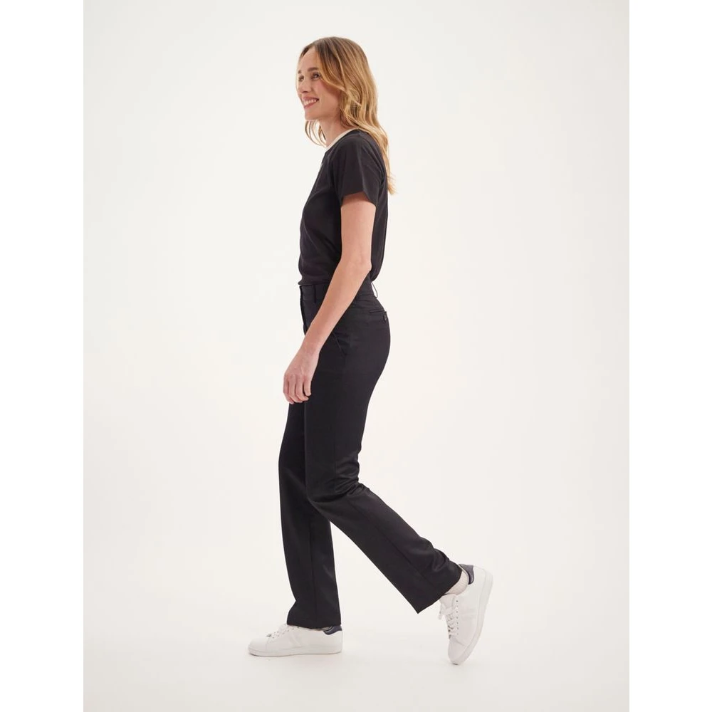 Ines De La Fressange Paris Francisco navy blauwe wollen broek Blue Dames