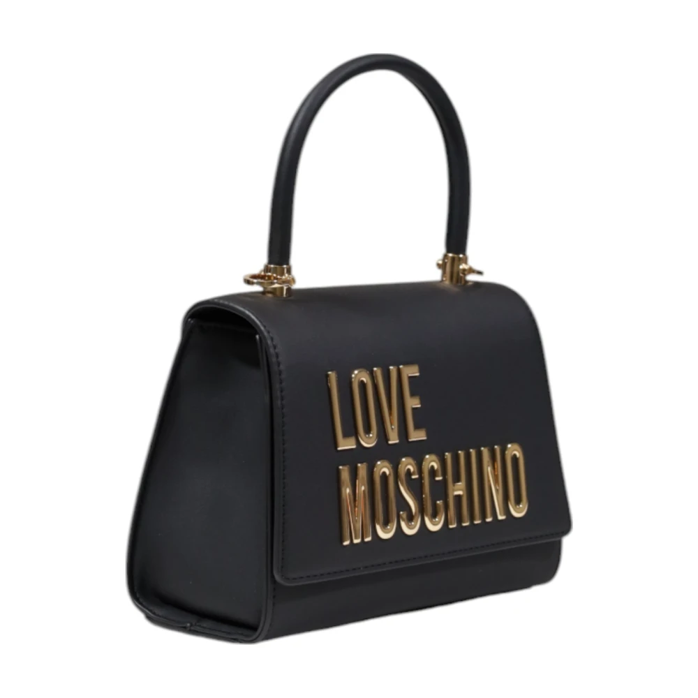 Love Moschino Zwarte Polyurethaan Handtas Lente Zomer Jc4024Pp1M Black Dames