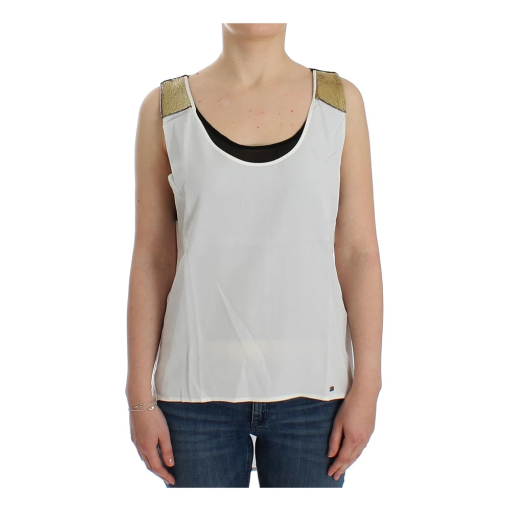 Costume National White Sleeveless Tops, Female, Xs, Sleeveless Top