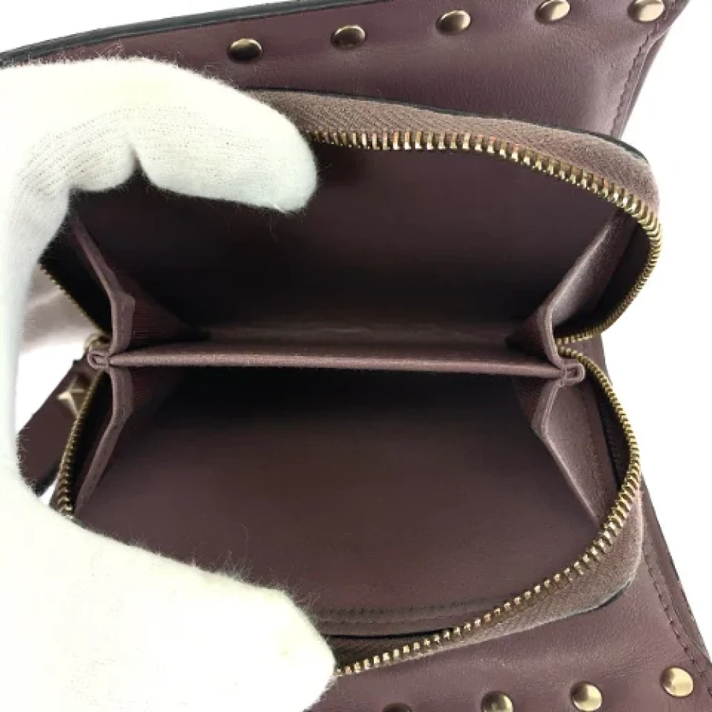 Valentino Vintage Pre-owned Leather wallets Purple Dames