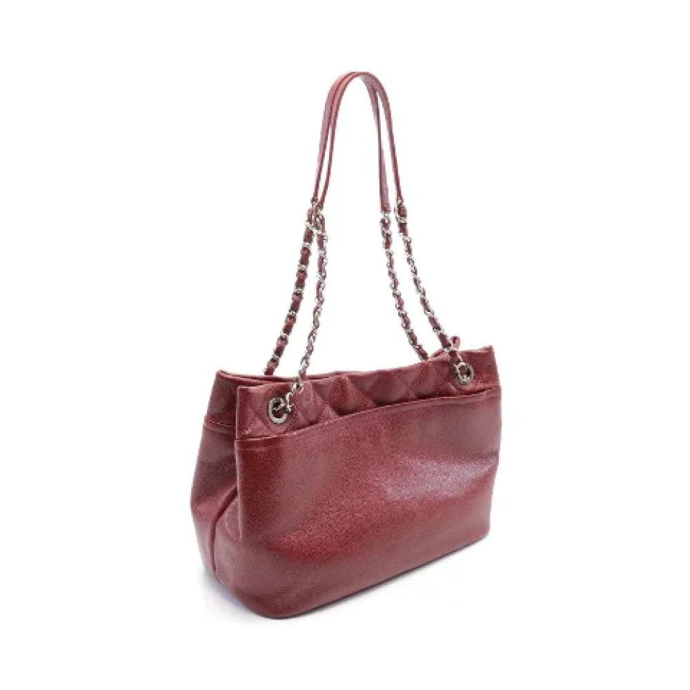 Chanel Vintage Pre-owned Leather crossbody-bags Red Dames