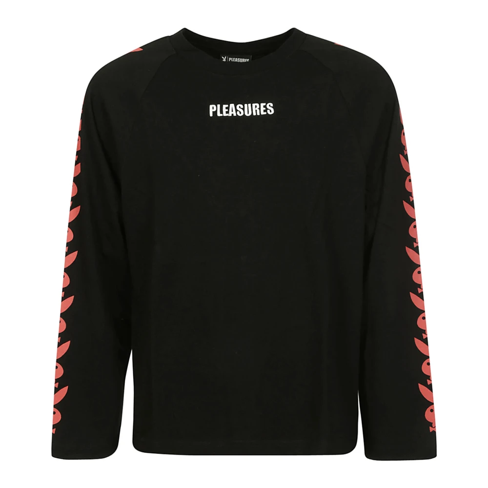 Pleasures Zwart Raglan Longsleeve T-shirt Black Heren