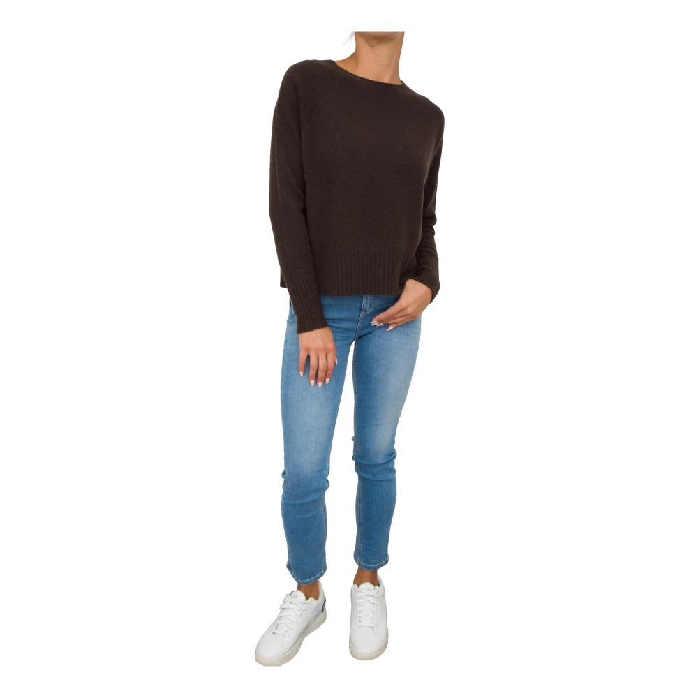Marella Bruine Wollen Mouwloze Top Brown Dames