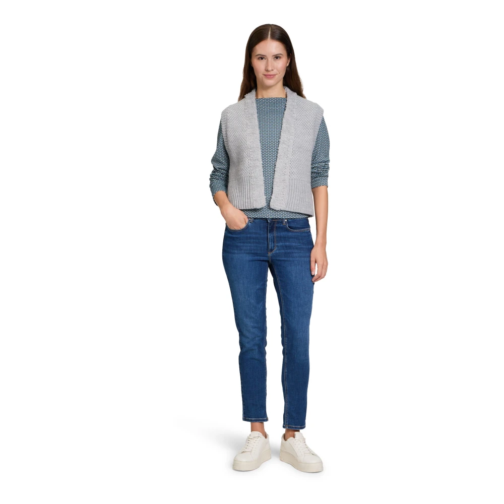 Betty & Co Mouwloos Gebreid Vest Gray Dames