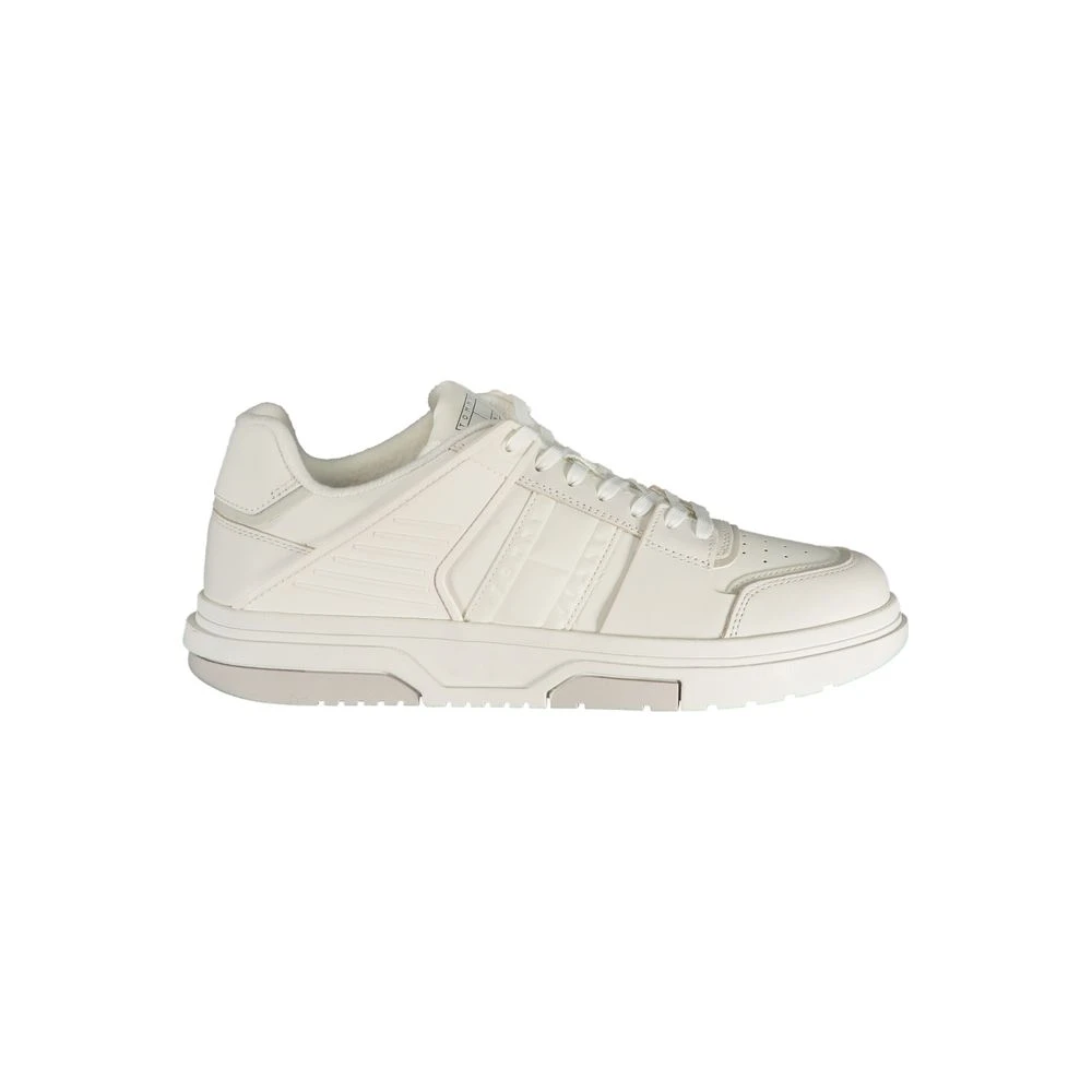 Tommy Hilfiger Men's White Sneakers, 8 Uk, Leather Sneaker