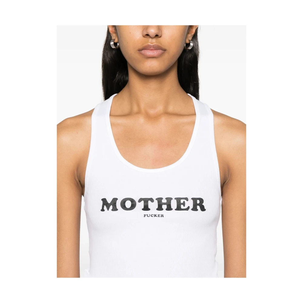 Stella Mccartney Witte Mouwloze Racerback Top White Dames