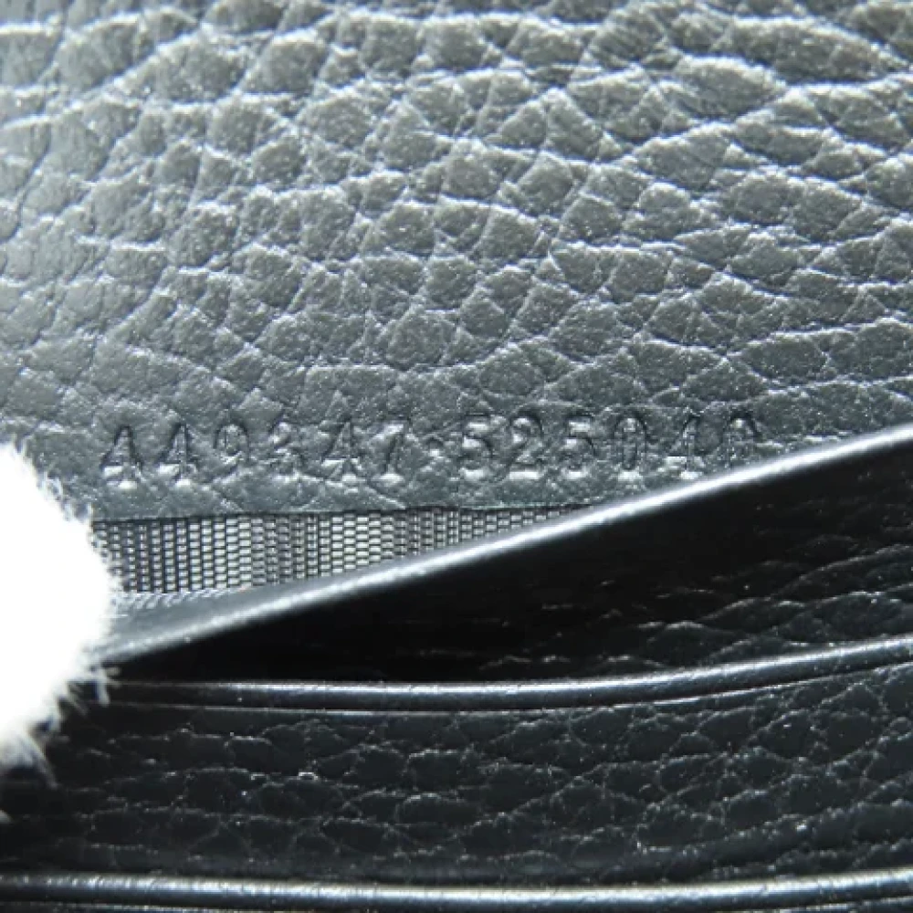 Gucci Vintage Pre-owned Leather wallets Black Dames
