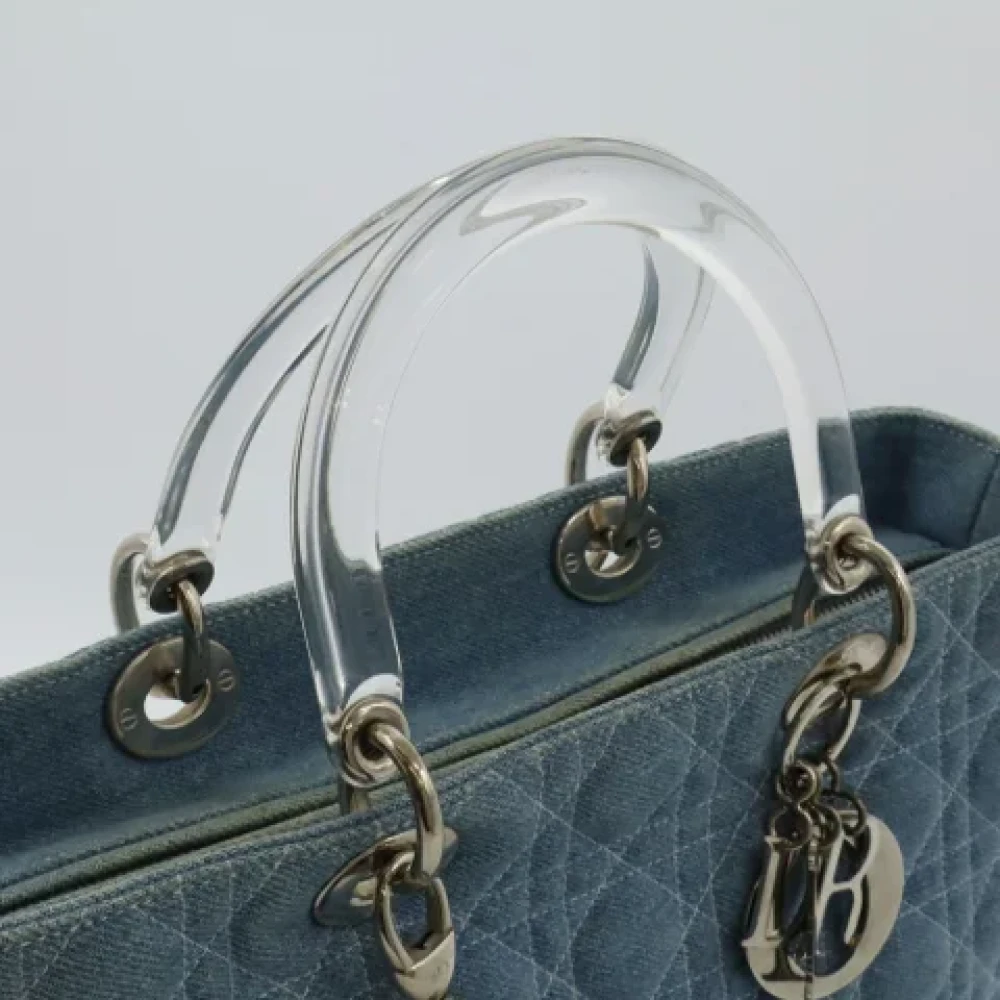 Dior Vintage Pre-owned Denim handbags Blue Dames
