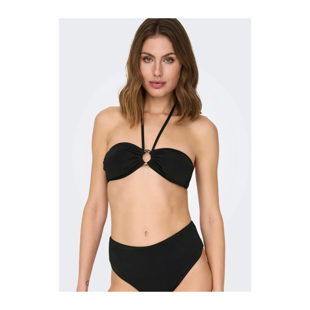 Only Juliette Bandeau Bikini Top Black Dames