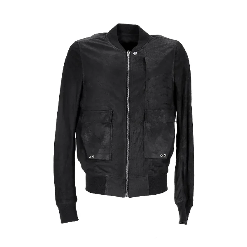Rick Owens Pre-owned Leather outerwear Black Heren
