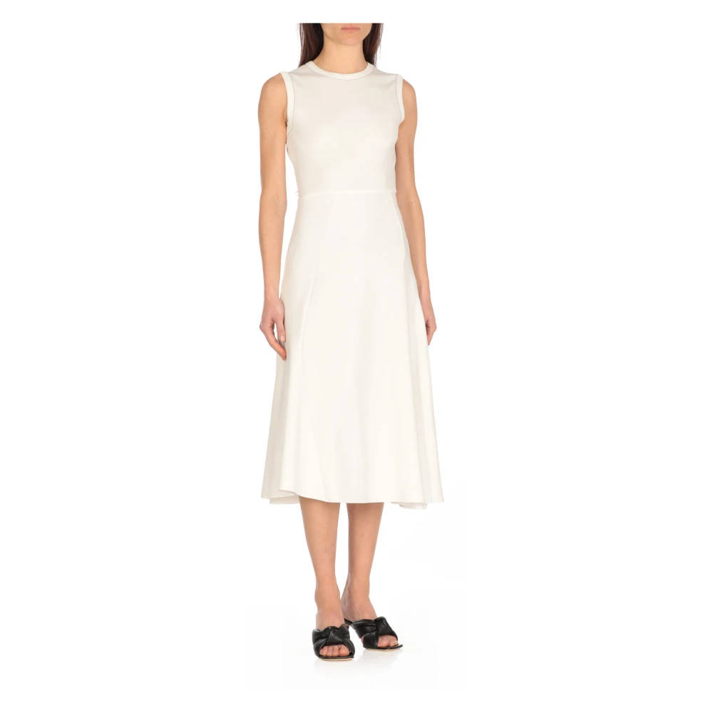 Fabiana Filippi Witte Jurk met Ronde Hals White Dames