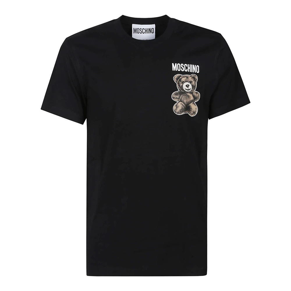 Moschino Schattig Beer Grafisch T-shirt Black Heren