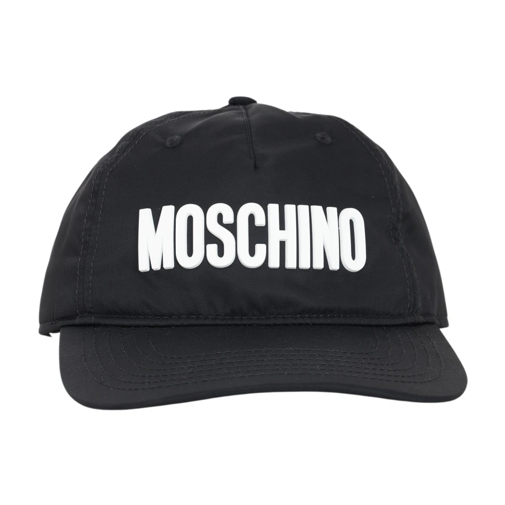 Moschino Heren Canvas Logo Geborduurde Verstelbare Pet Black Heren