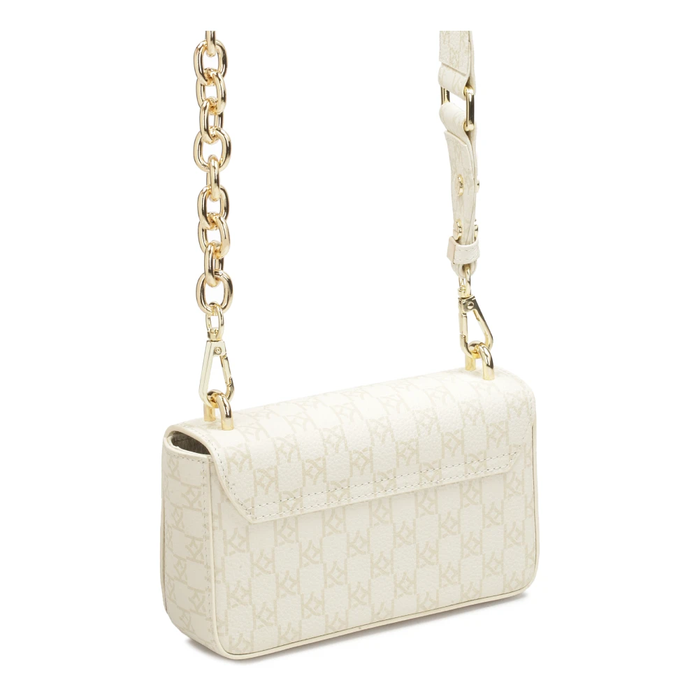 Kazar Gestreepte riemtas met ketting White Dames