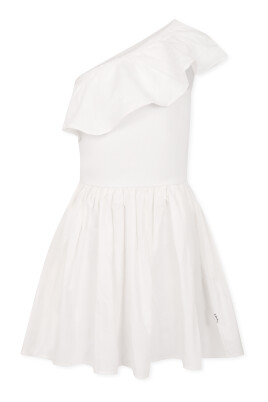 white-one-shoulder-short-dress