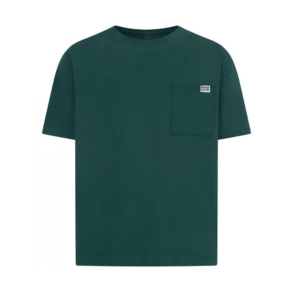 Converse Groen polyester T-shirt met zak Green Heren