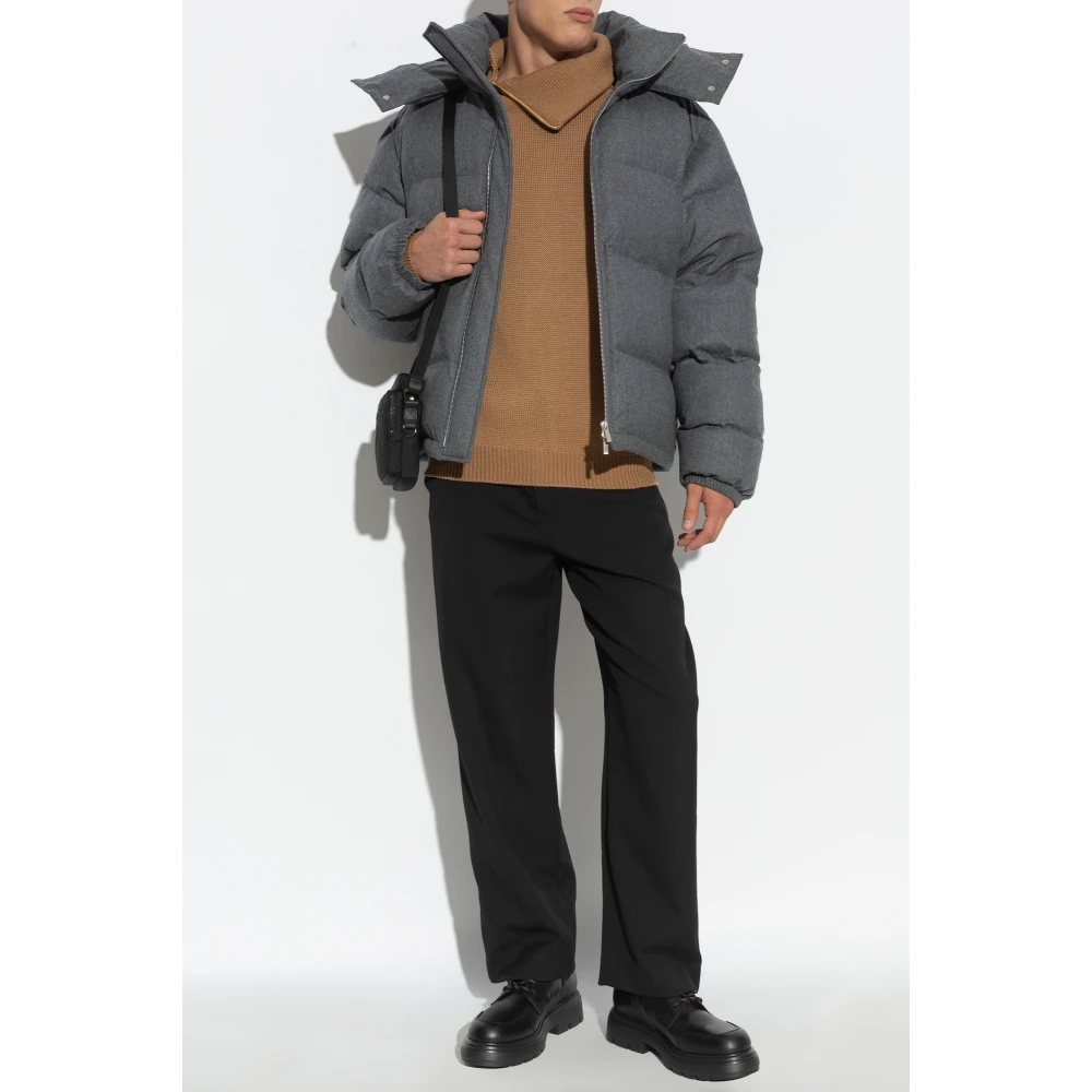 Salvatore Ferragamo Jas met afneembare capuchon Gray Heren