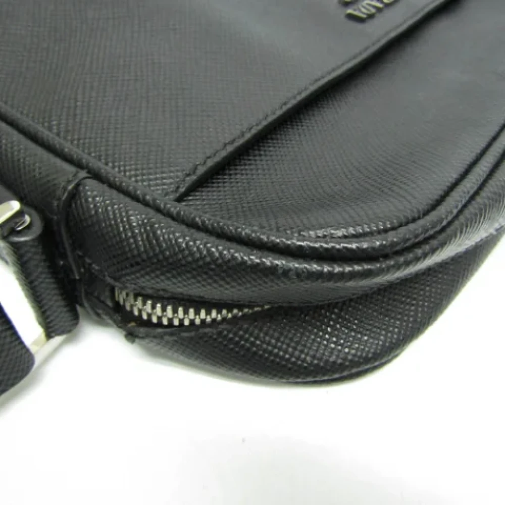 Prada Vintage Pre-owned Leather prada-bags Black Heren