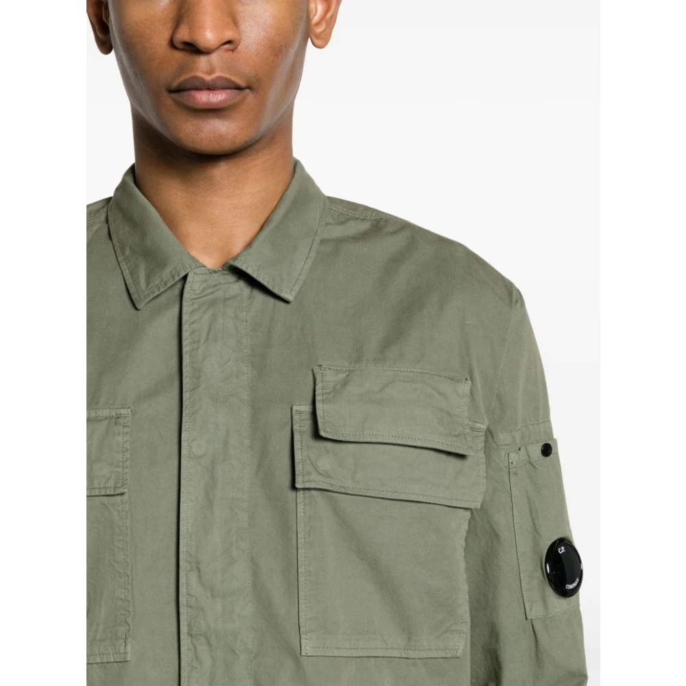 C.P. Company Stijlvolle Gabardine Overhemd Green Heren