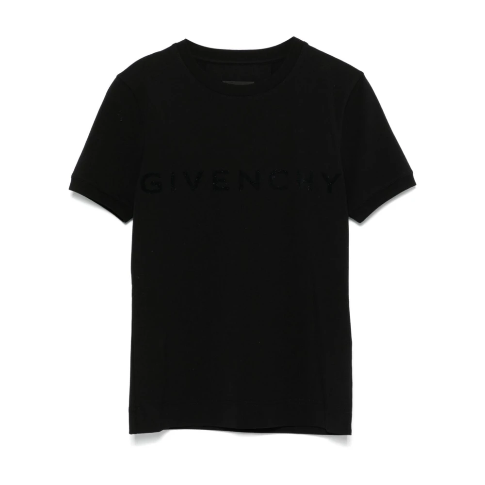 Givenchy Logo Top met Ronde Hals Black Dames
