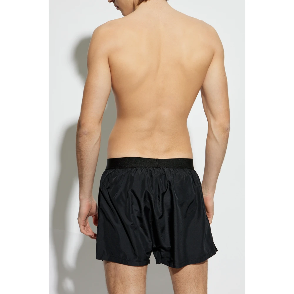 Dsquared2 Zwemshorts met logo Black Heren