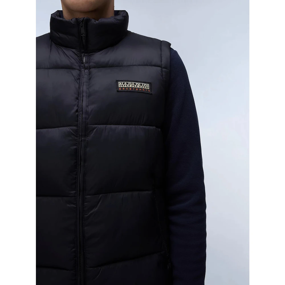 Napapijri Zwarte Geïsoleerde Vest met Rits Black Heren