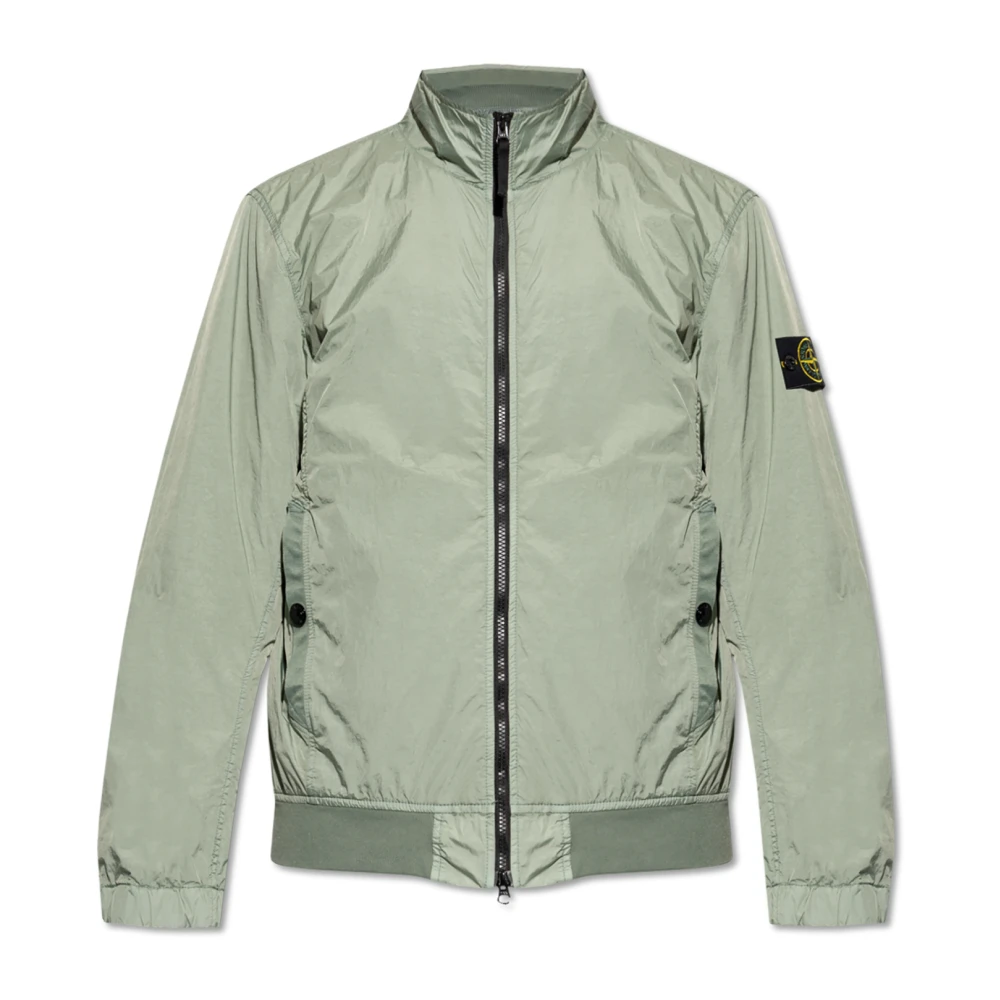 Stone Island Jas met afneembare patch op mouw Green Heren