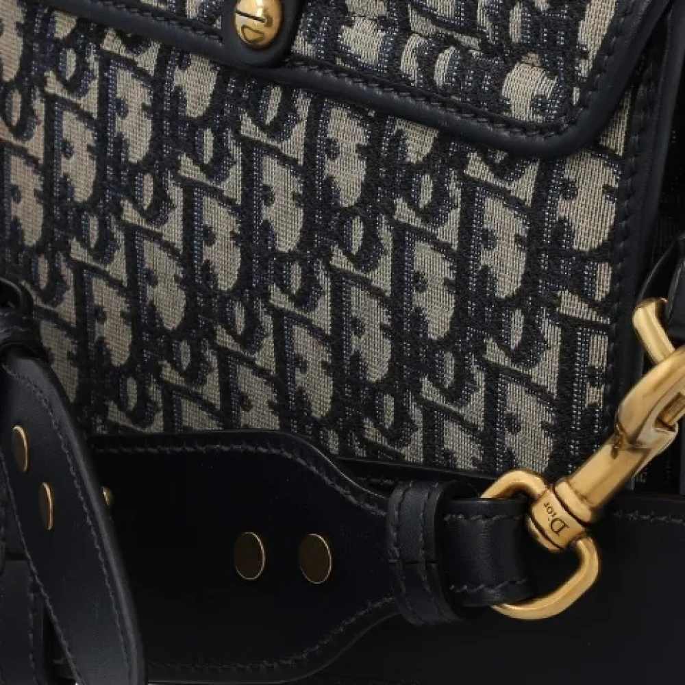 Dior Vintage Pre-owned Leather crossbody-bags Blue Dames