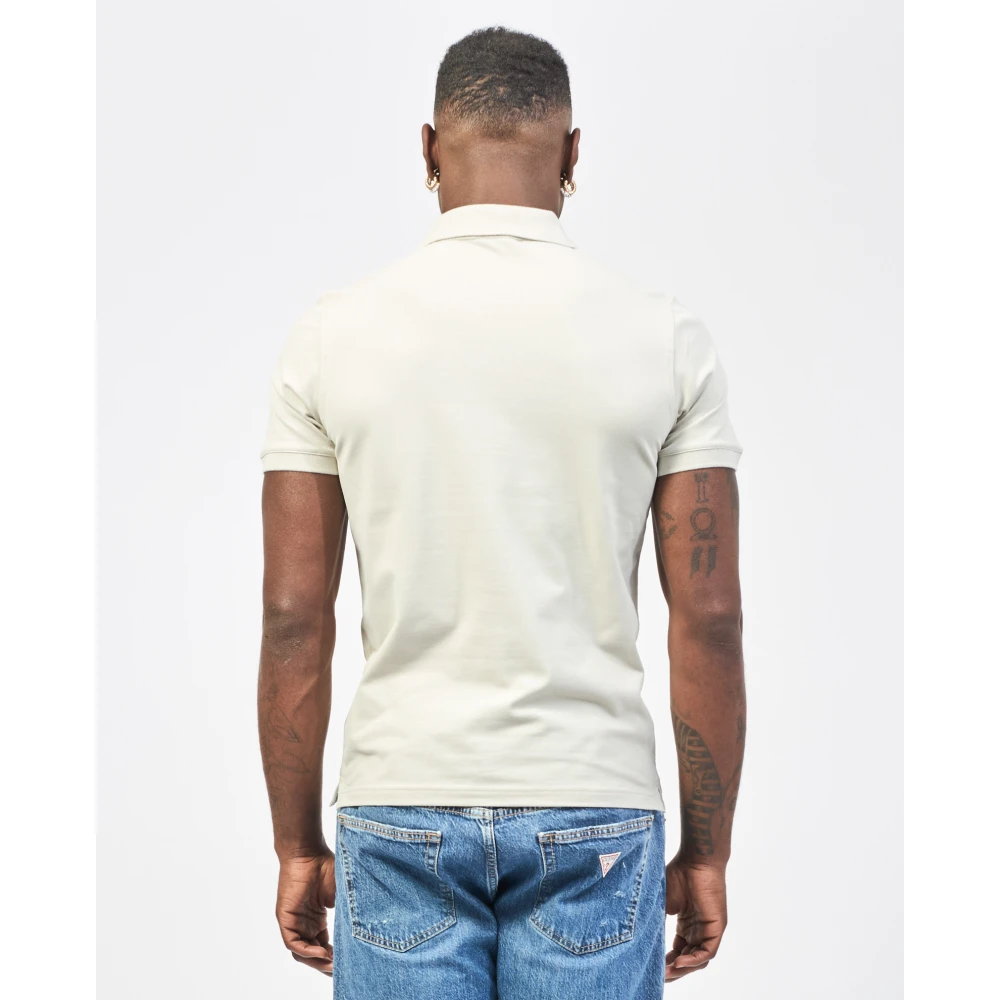 K-way Beige Polo Shirt met Stretchkatoen Beige Heren