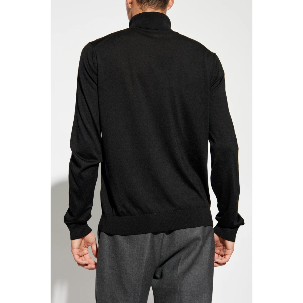 Versace Turtleneck met logo Black Heren