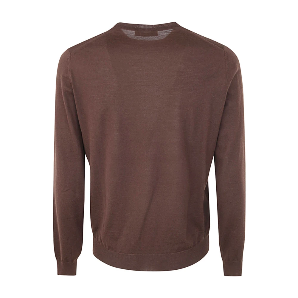 Filippo De Laurentiis Bruine Merino Crew Neck Sweater Brown Heren