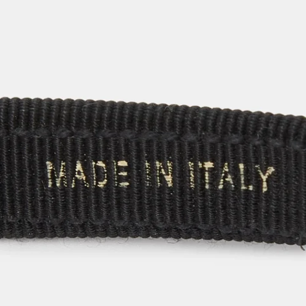 Salvatore Ferragamo Pre-owned Canvas hair-accessories Black Dames