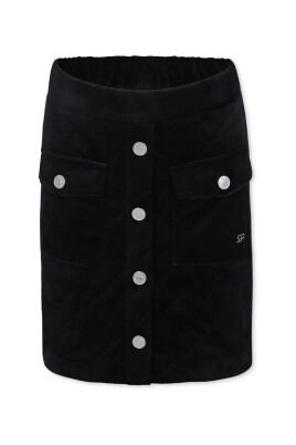 quilted-velvet-skirt-with-rhinestone-logo