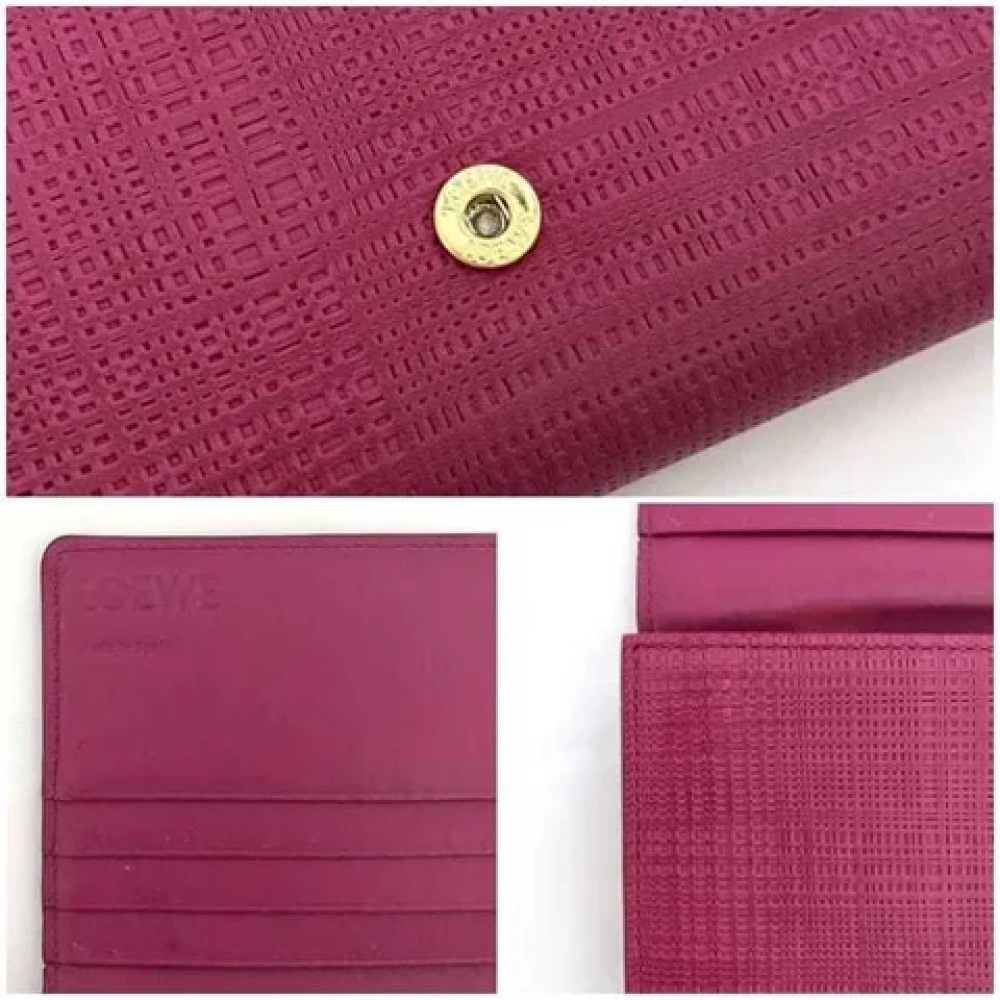 Loewe Pre-owned Leather wallets Pink Dames