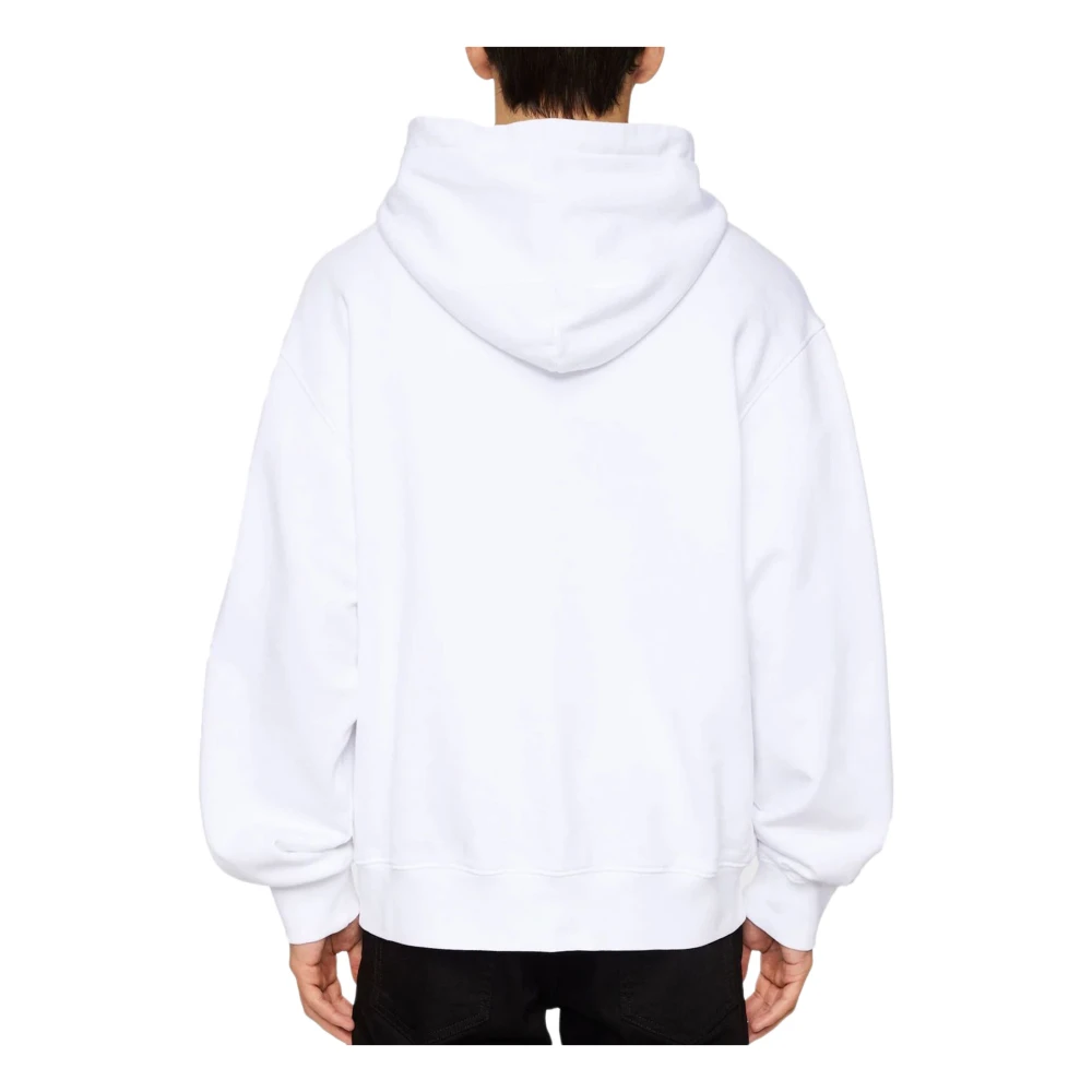 J.LINDEBERG Witte Hoodie Callan Katoen Jersey Sweater White Heren