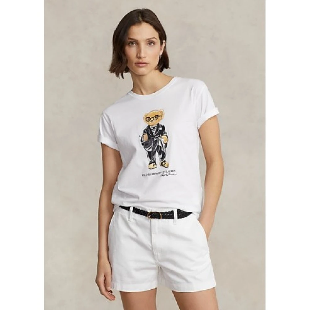 Polo Ralph Lauren Polo Bear Jersey T-shirt White Dames