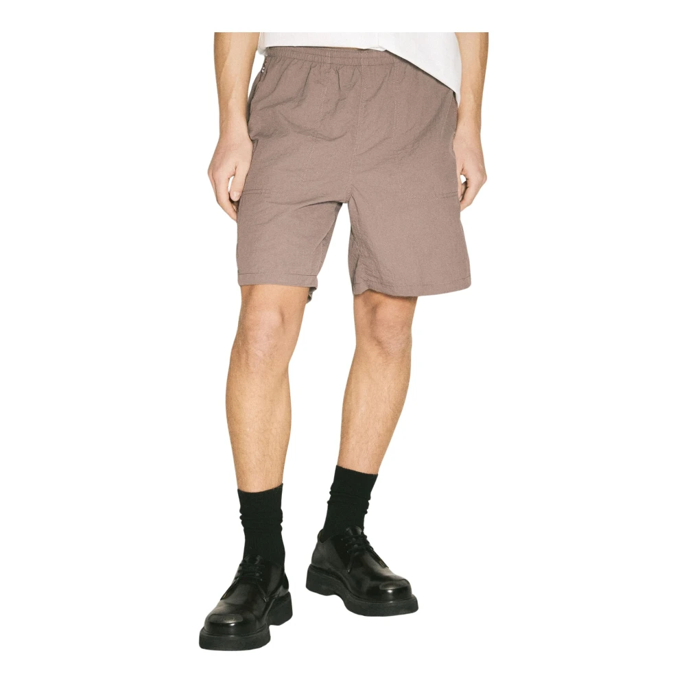 Undercover Shorts met ritszakken en kreukeleffect Brown Heren