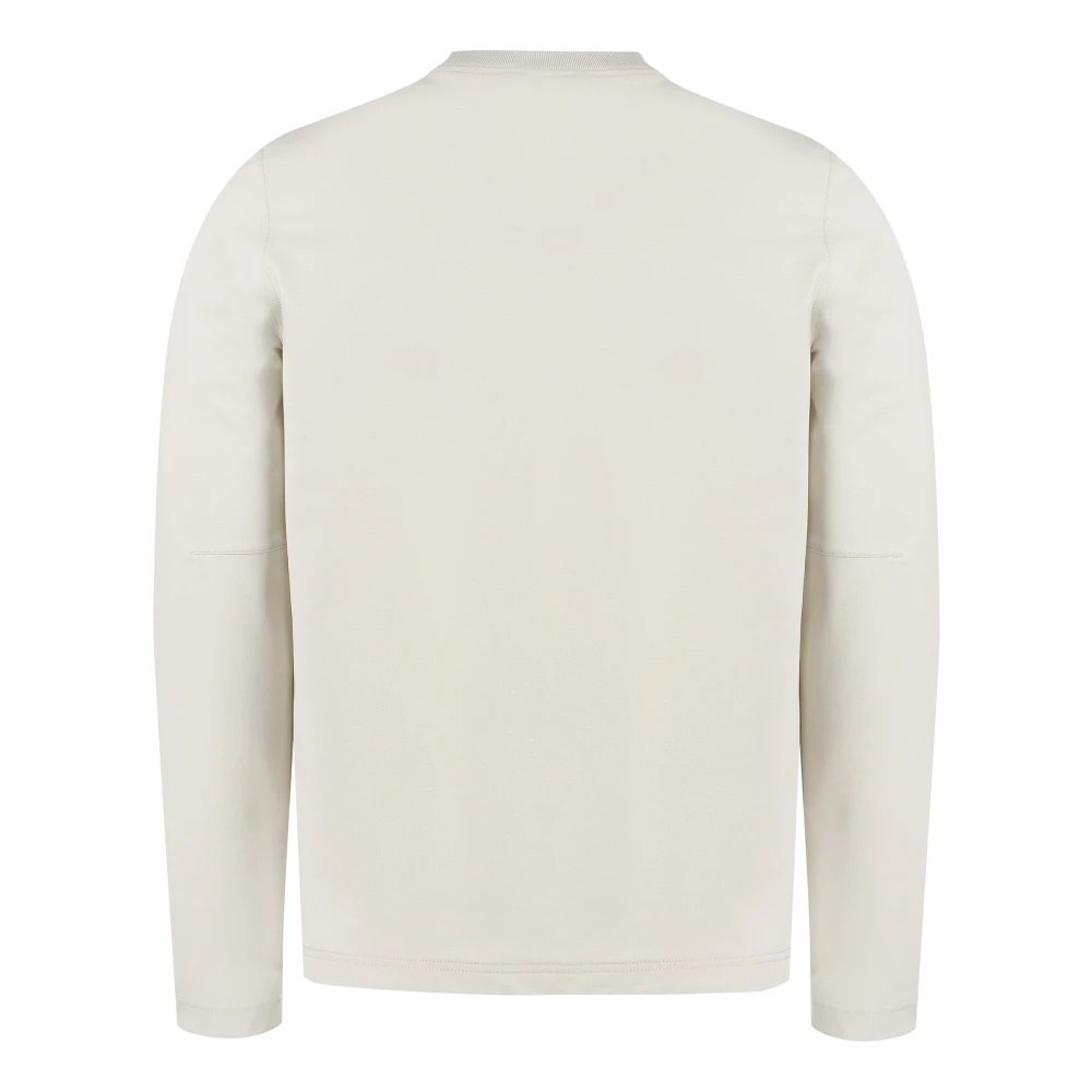 K-way Geribbelde crew-neck sweatshirt met trekkoord Beige Heren