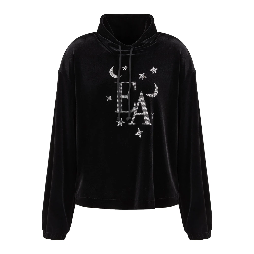 Emporio Armani Zwarte trui met hoge hals Black Dames