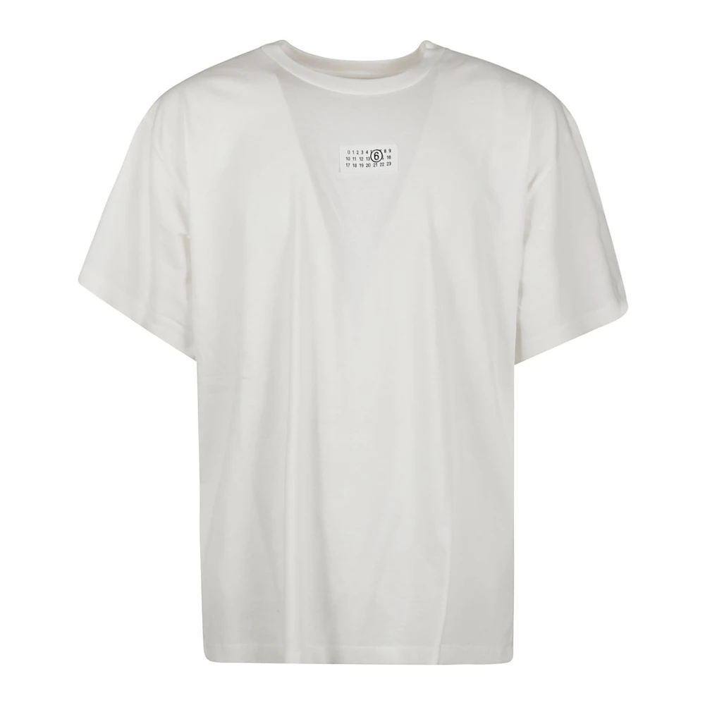 Maison Margiela Oversized Katoenen T-Shirt met Numeriek Logo White Dames