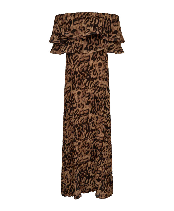 leopardprint-off-shoulder-jurk
